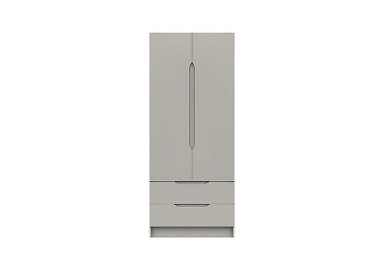 London Bedrooms  St Pancras 2 Door 2 Drawer Wardrobe  Light Grey | Bed Sava