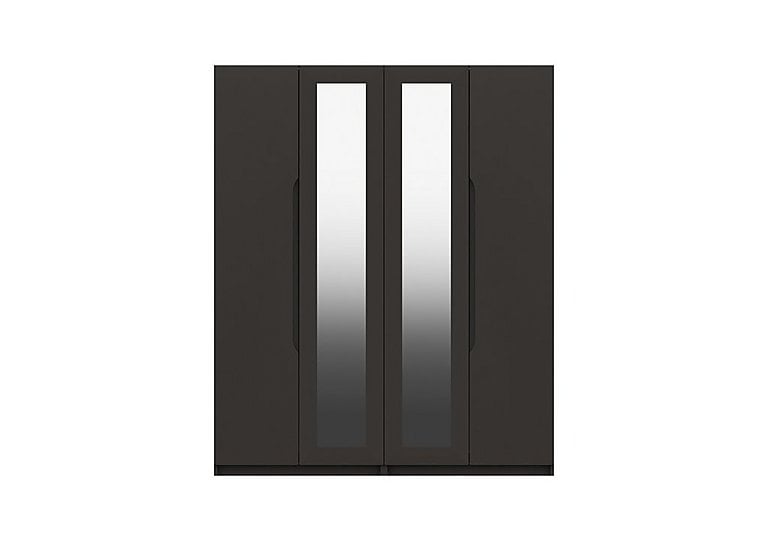London Bedrooms  St Pancras 4 Door Wardrobe with 2 Mirrors | Bed Sava