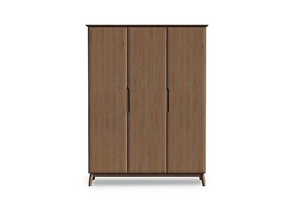 Stockholm 3 Door Wardrobe  Dark Oak | Bed Sava