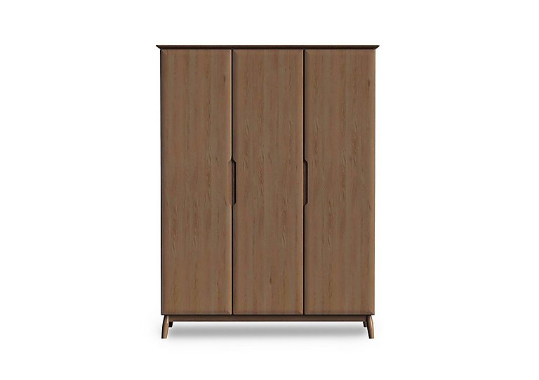 Stockholm 3 Door Wardrobe - Dark Oak