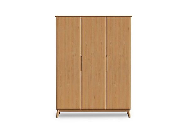 Stockholm 3 Door Wardrobe  Light Oak | Bed Sava