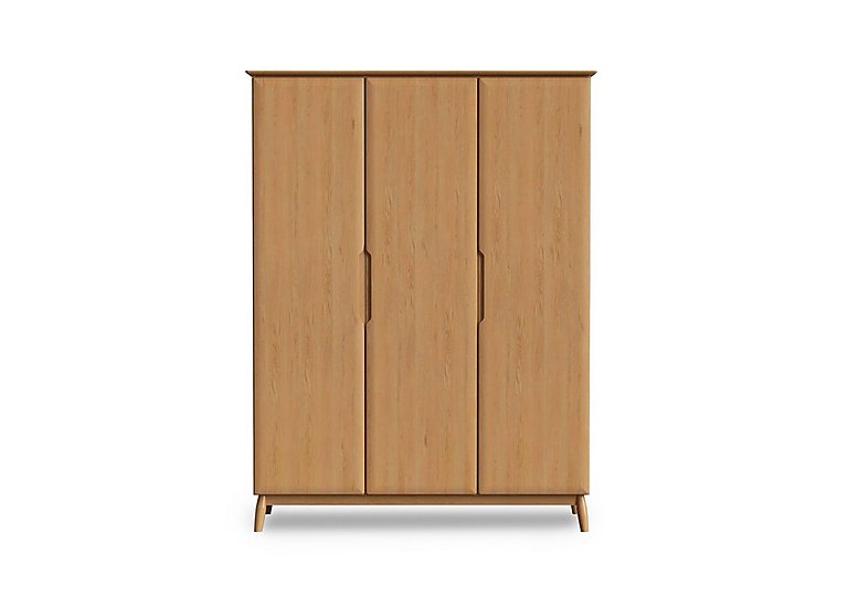 Stockholm 3 Door Wardrobe - Light Oak