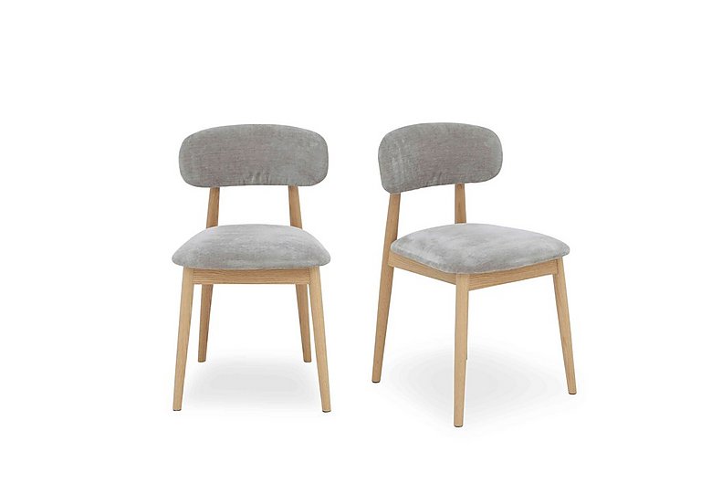 Stockholm Pair of Wooden Dining Chairs - Light Oak