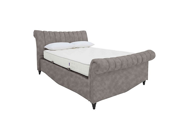 Thiago Ottoman Bed Frame - Double - Dapple Silver