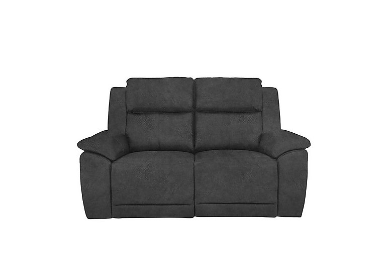 Utah 2 Seater Fabric Recliner Sofa with Headrests and Power Lumbar