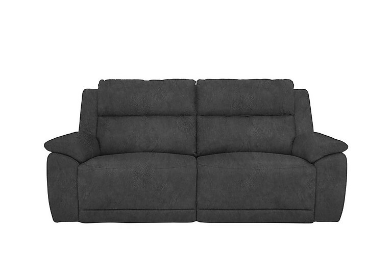 Utah 3 Seater Fabric Recliner Sofa with Headrests and Power Lumbar