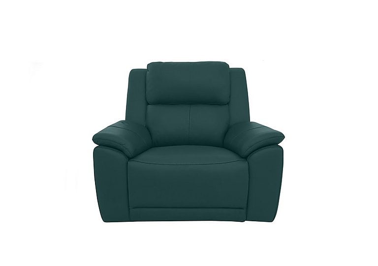 Utah Leather Power Recliner Armchair with Power Headrest, Power Lumbar and Heated Seat