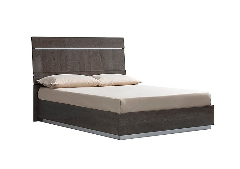 Venezia Bed Frame with LED Lights - King Size - Silver Birch