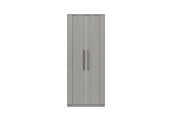 London Bedrooms  Victoria 2 Door Wardrobe  Light Grey | Bed Sava