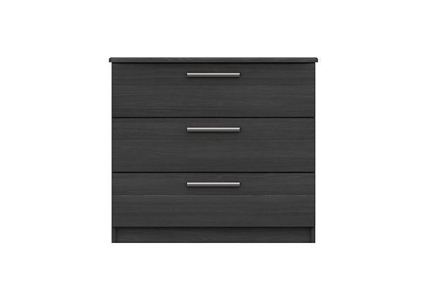 London Bedrooms  Victoria 3 Drawer Chest  Graphite | Bed Sava