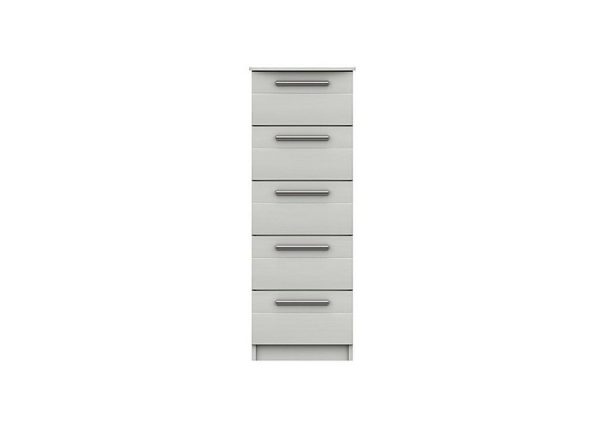 London Bedrooms  Victoria 5 Drawer Tall Chest  White | Bed Sava