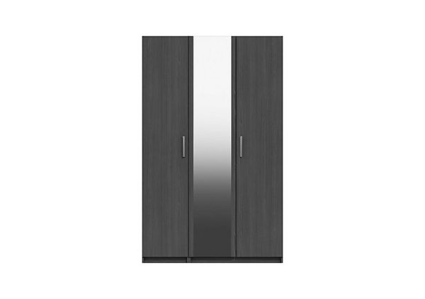 London Bedrooms Waterloo  3 Door Wardrobe with Mirror  Graphite | Bed Sava