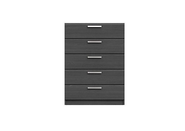 London Bedrooms Waterloo - 5 Drawer Chest - Graphite