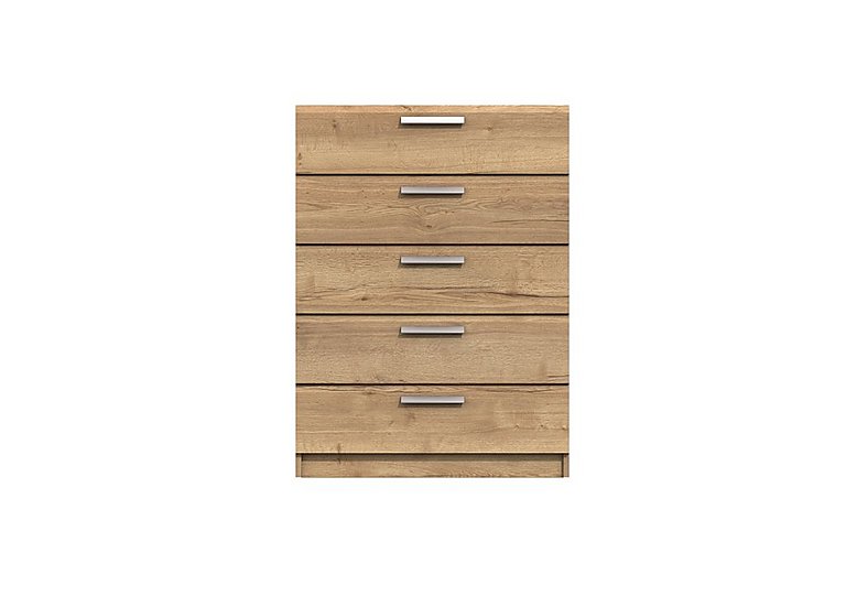 London Bedrooms Waterloo - 5 Drawer Chest - Natural Rustic Oak