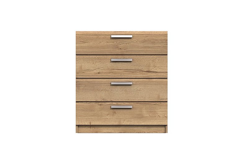 London Bedrooms Waterloo - 4 Drawer Chest - Natural Rustic Oak