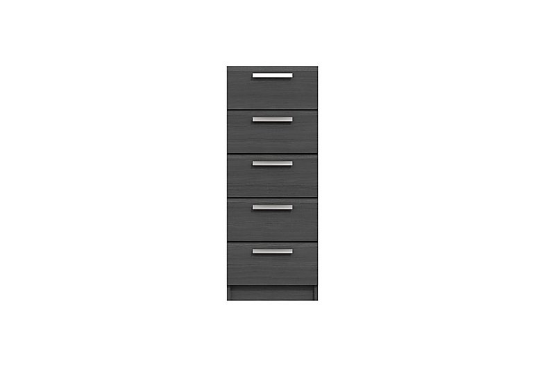 London Bedrooms Waterloo - 5 Drawer Tall Chest - Graphite