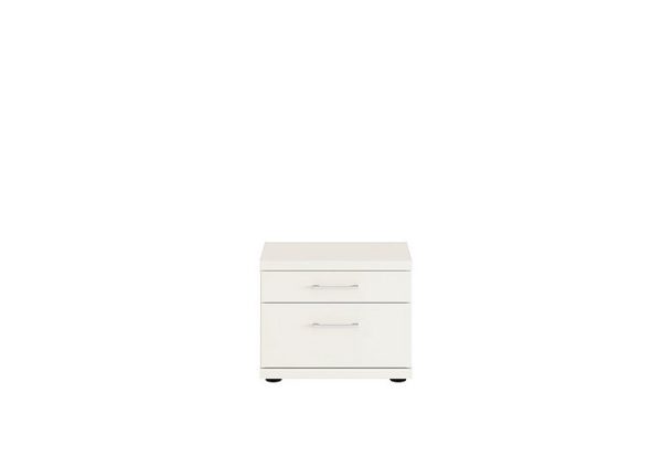 Wiemann  Oxford 2 Drawer Bedside Cabinet  White | Bed Sava