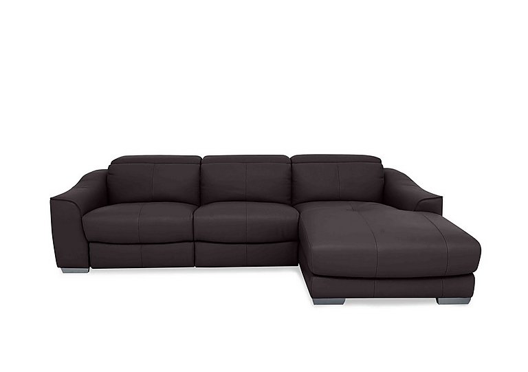 Xavier NC Leather Double Power Recliner Right Hand Facing Chaise End Sofa with Power Headrests