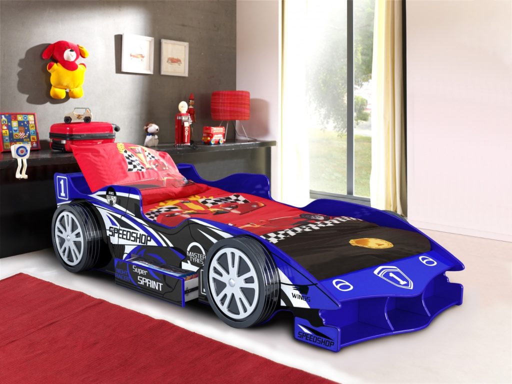 Artisan Blue Speedracer Car Bed Frame