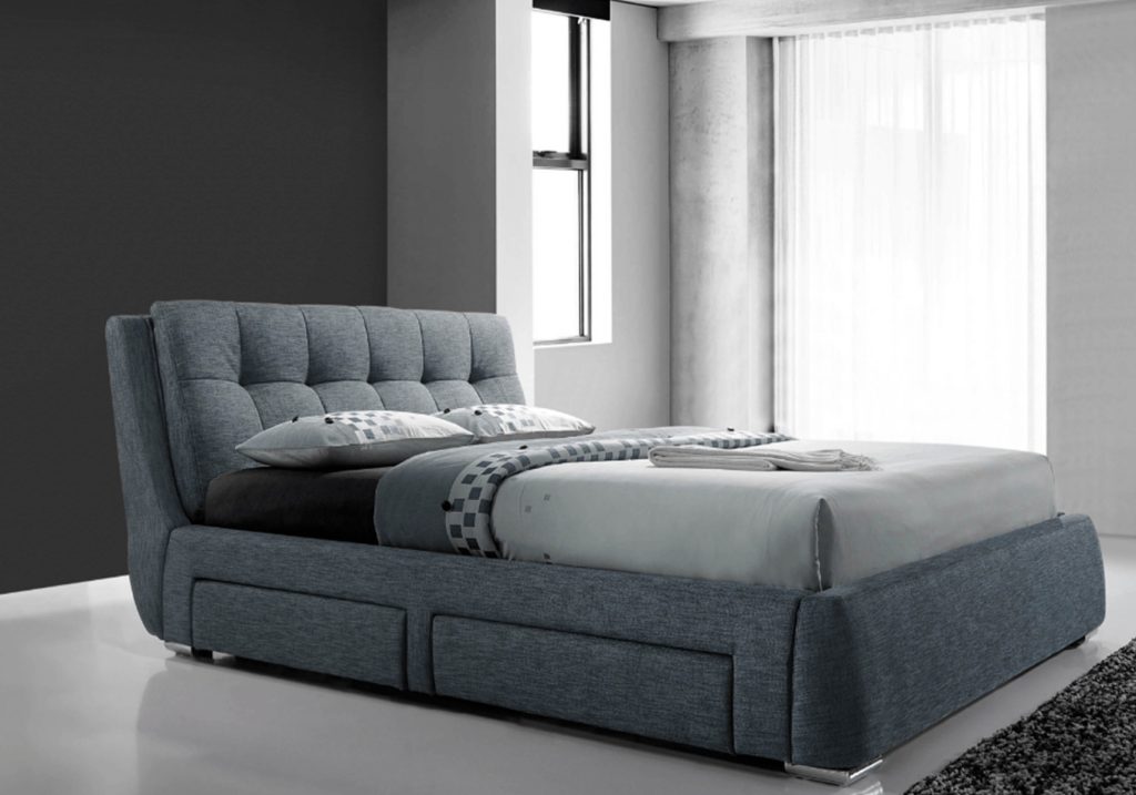 Artisan Fabric 4 Side Drawer Bed Frame -Double