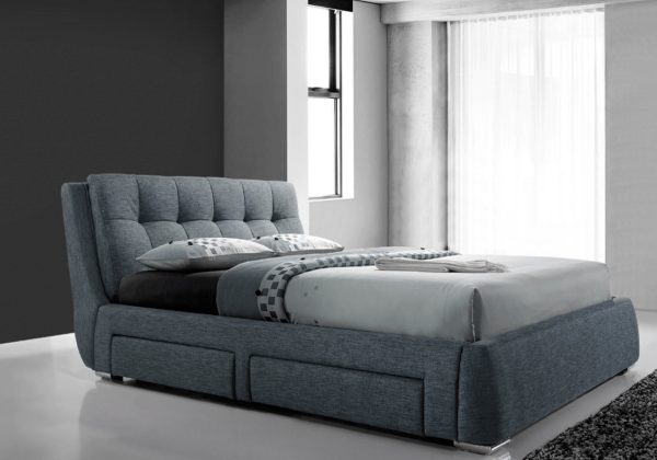 Artisan Fabric 4 Side Drawer Bed Frame  Double | Bed Sava