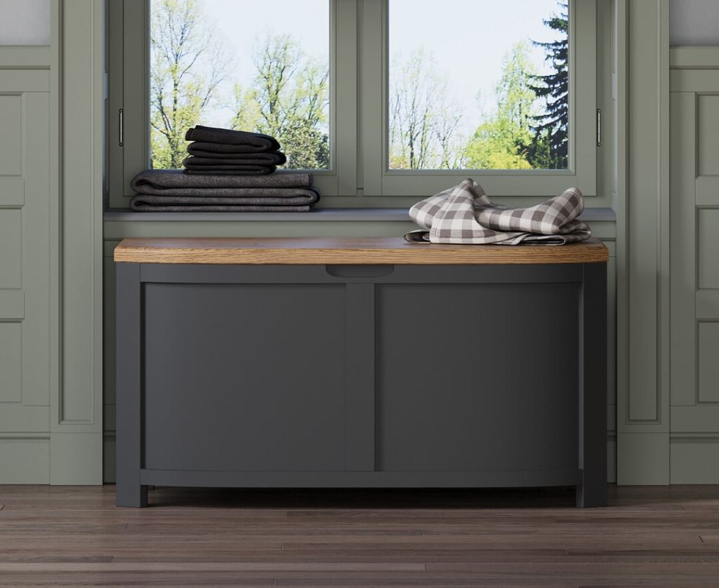 Bradwell Oak and Charcoal Painted Blanket Box