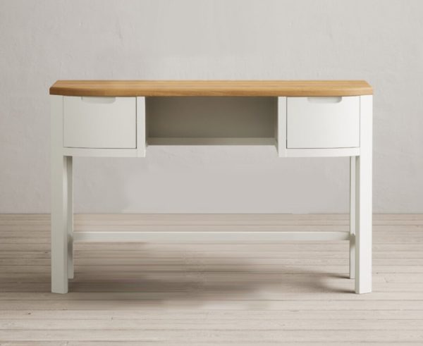 Bradwell Oak and Signal White Painted Dressing Table | Bed Sava
