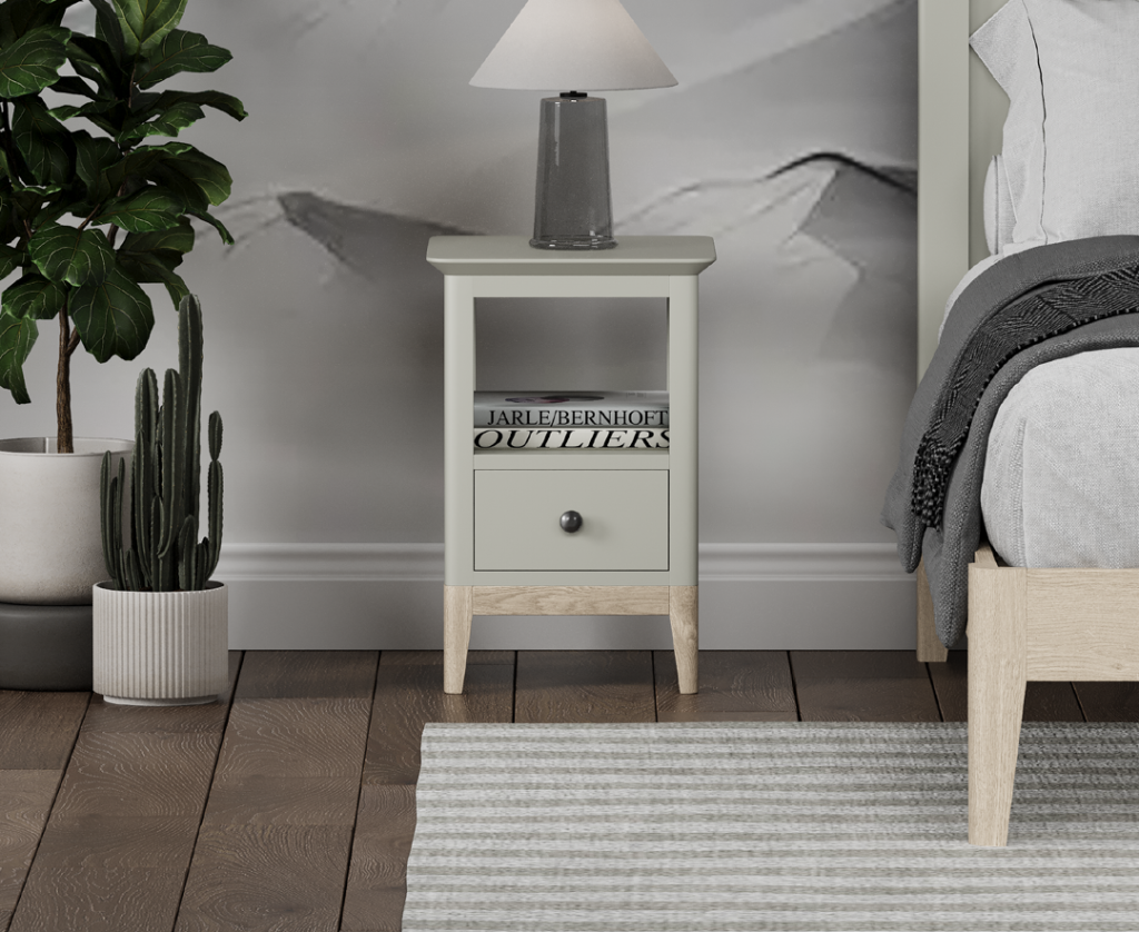 Ancona Oak and Soft Green Painted Lamp Table