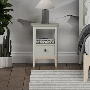Ancona Oak and Soft Green Painted Lamp Table | Bed Sava