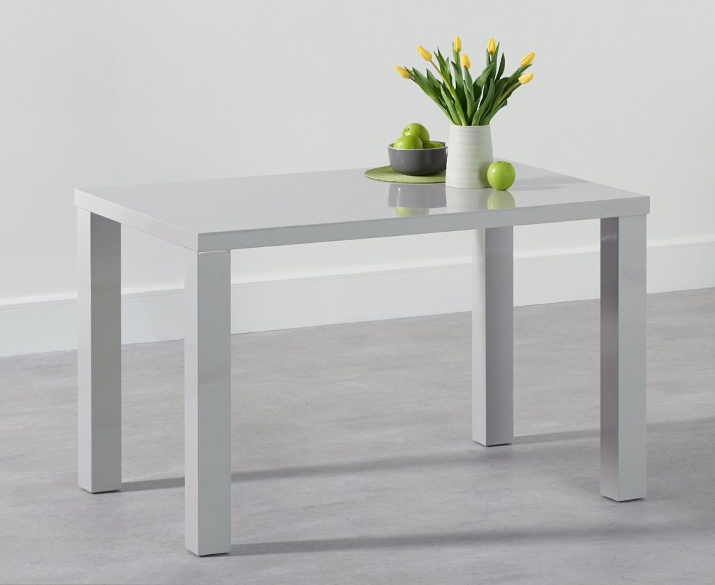 Seattle 120cm Light Grey High Gloss Dining Table