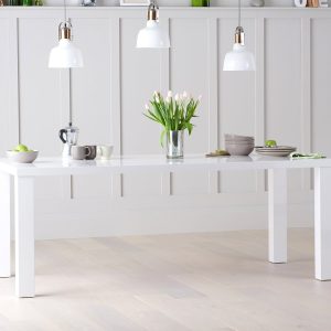 Seattle 200cm White High Gloss Dining Table | Bed Sava