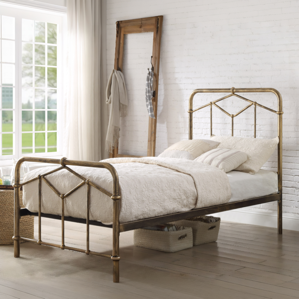 Flintshire Furniture Axton Antique Bronze Metal Bed Frame-Single