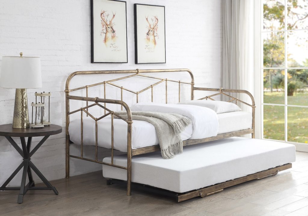 Flintshire Furniture Axton Antique Bronze Metal Day Bed