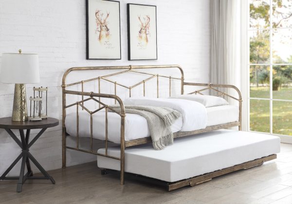 Flintshire Furniture Axton Antique Bronze Metal Day Bed | Bed Sava