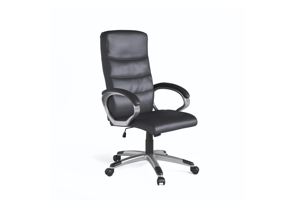 Alphason Hampton Leather Office Chair-Black