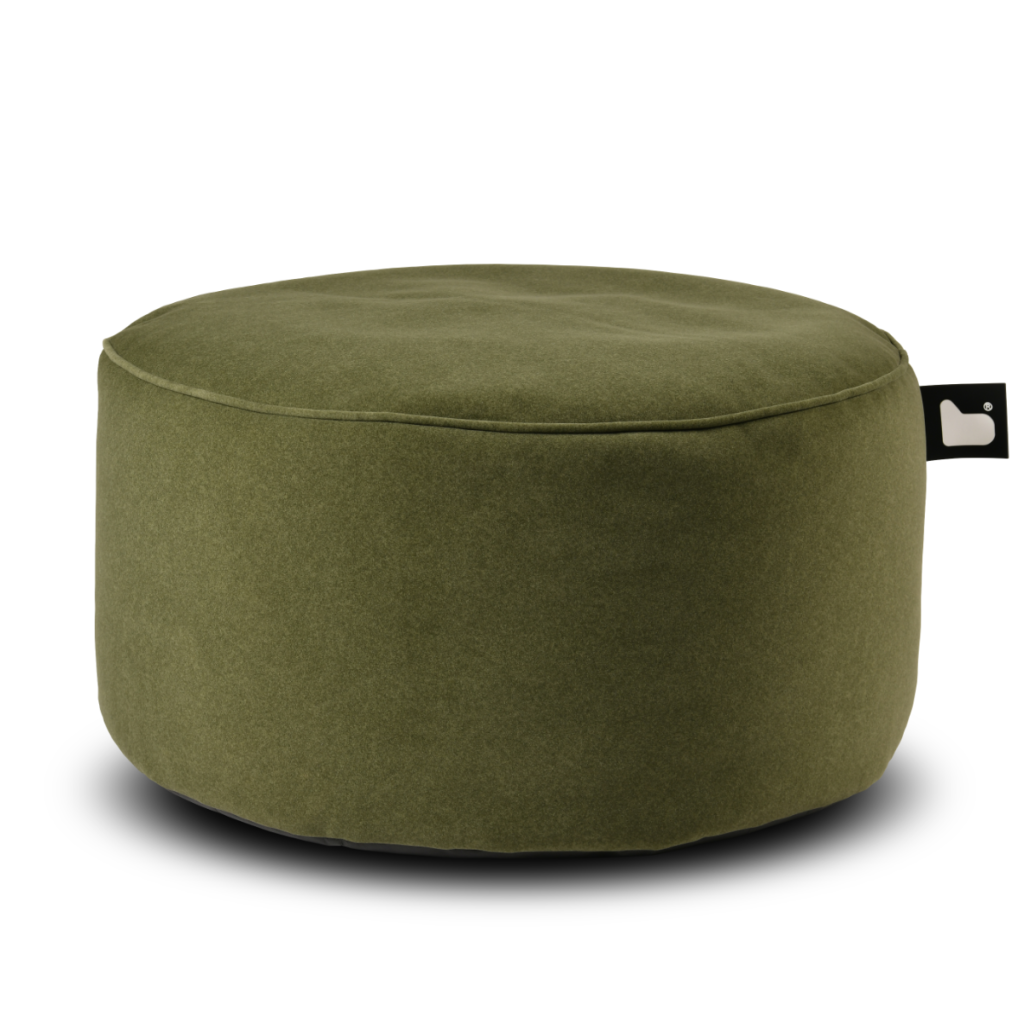 Extreme Lounging B Pouffe Brushed Suede Moss