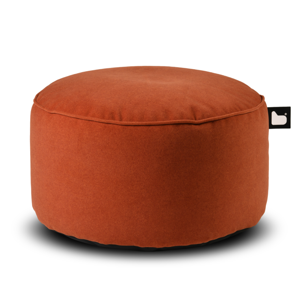 Extreme Lounging B Pouffe Brushed Suede Rust