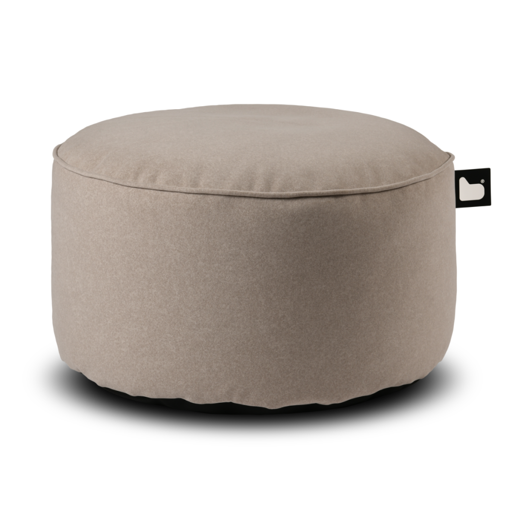 Extreme Lounging B Pouffe Brushed Suede Stone