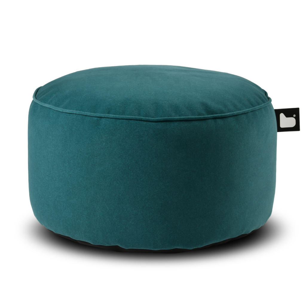 Extreme Lounging B Pouffe Brushed Suede Teal