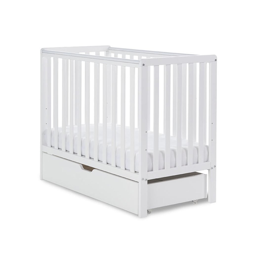 Obaby Bantam Space Saver Cot & Under Drawer - White