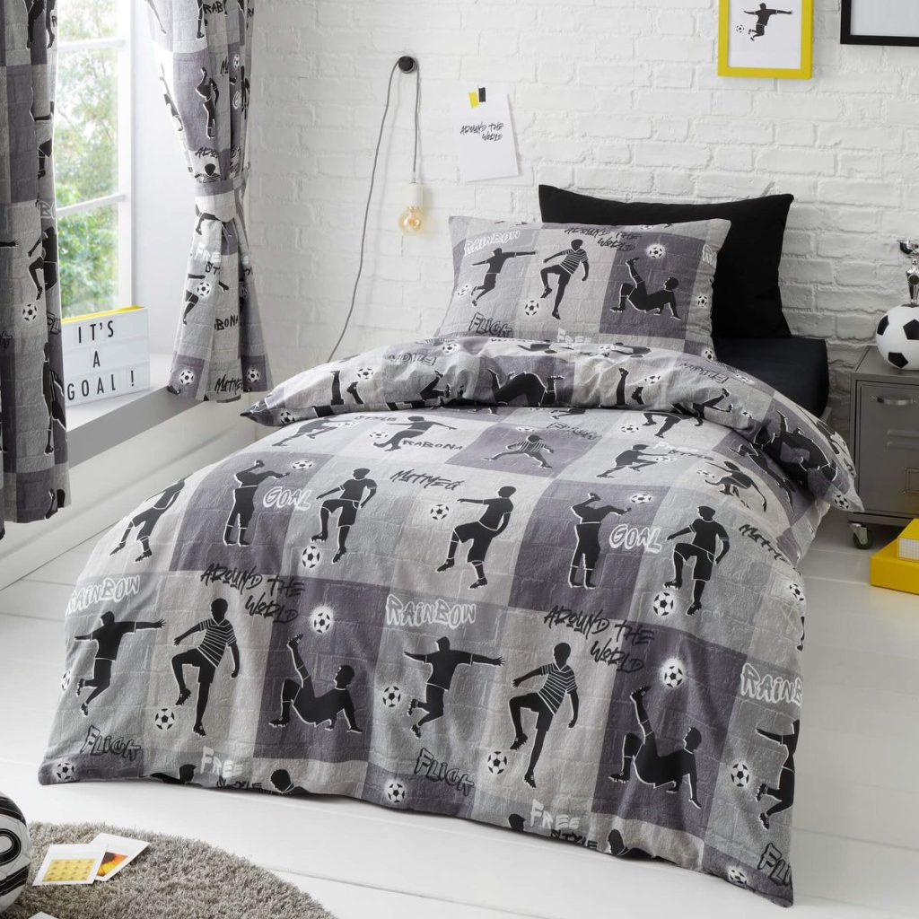 Happy Linen Co Freestyle Football Bedding-Single-Grey