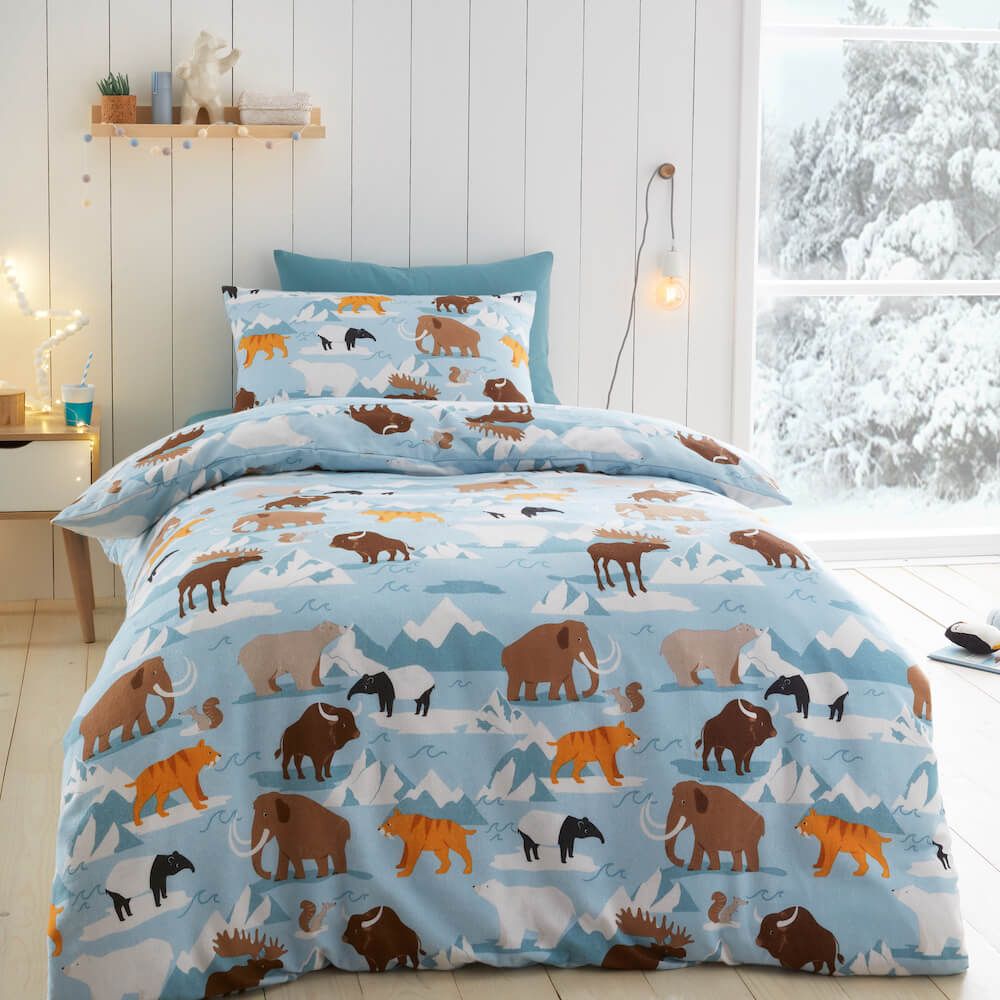 Happy Linen Co Ice Explorer Flannel Bedding-Toddler