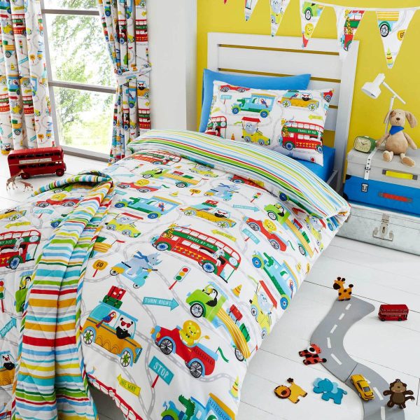 Happy Linen Co Zoo Escape Transport Bedding Double | Bed Sava