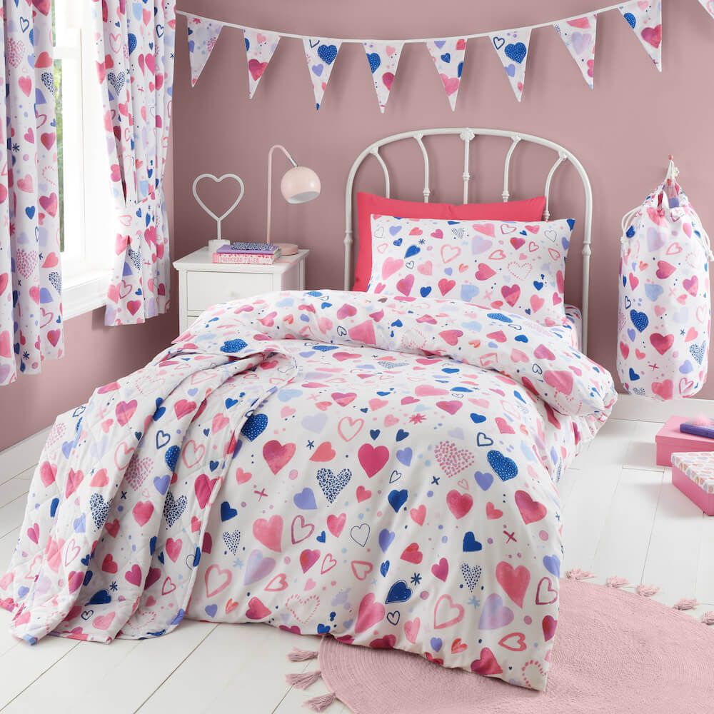 Happy Linen Co Hearts Bedding-Single