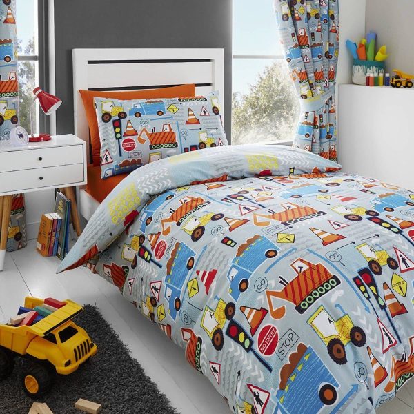 Happy Linen Co Big Diggers Bedding Single | Bed Sava