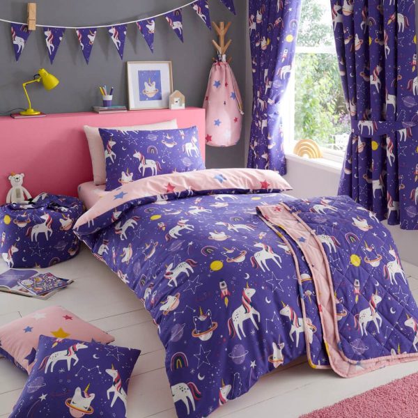 Happy Linen Co Space Unicorn Bedding Single | Bed Sava