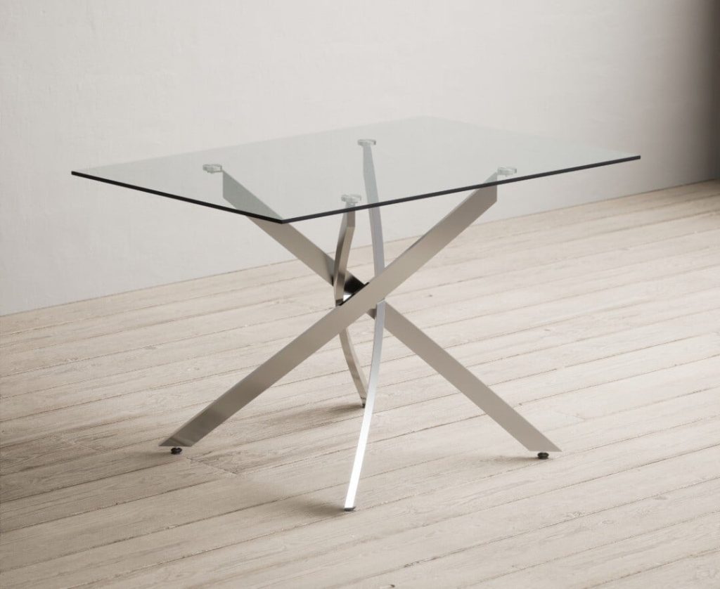 Bernini 120cm Rectangular Glass Dining Table