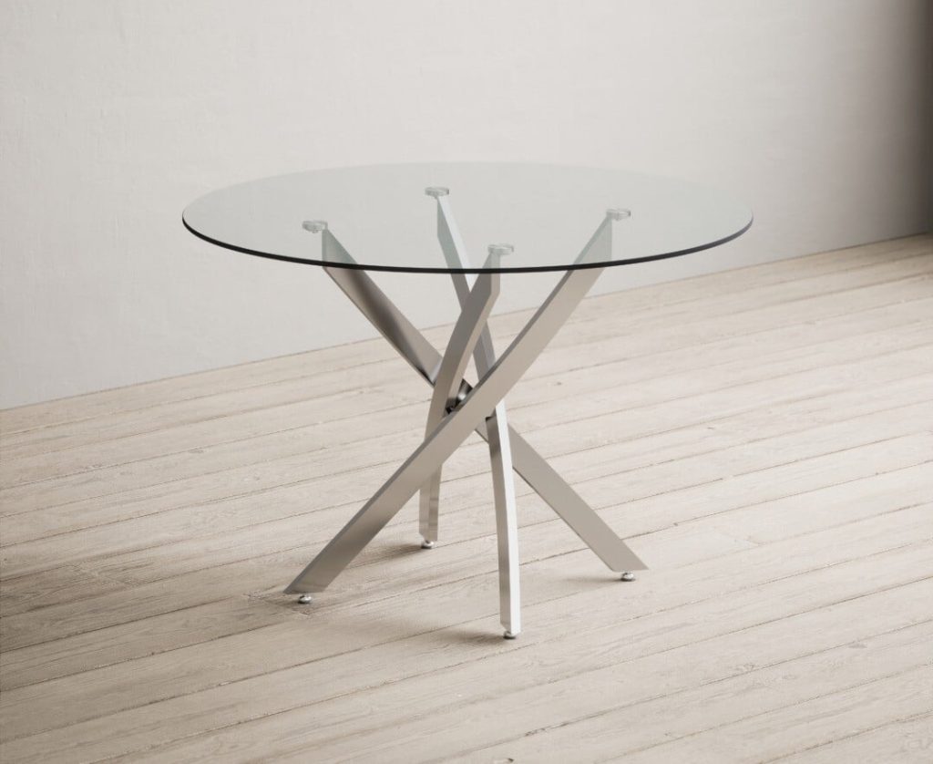 Bernini 110cm Glass Dining Table