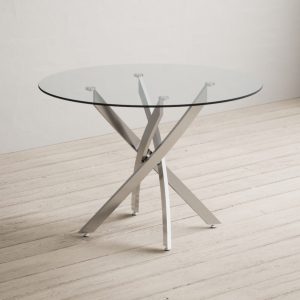 Bernini 110cm Glass Dining Table | Bed Sava