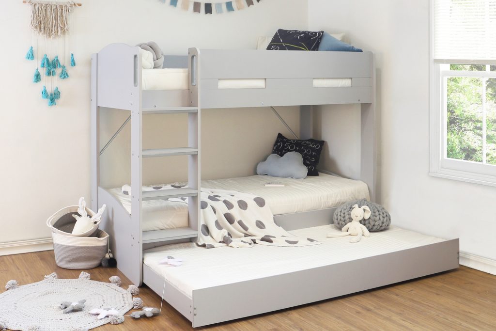 Flintshire Billie Wooden Bunk Bed-Grey